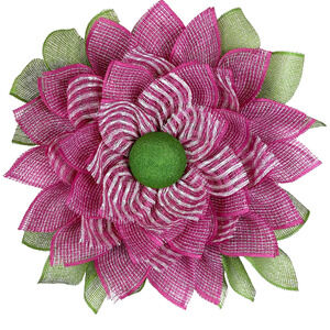 Flower Door Hanger, Large Spring Wreath, Pink Burlap Wreath, Spring Farmhouse, m